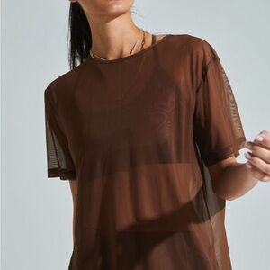 Noli- Elegant brown see through top